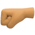 🤛🏽 left-facing fist: medium skin tone display on Facebook